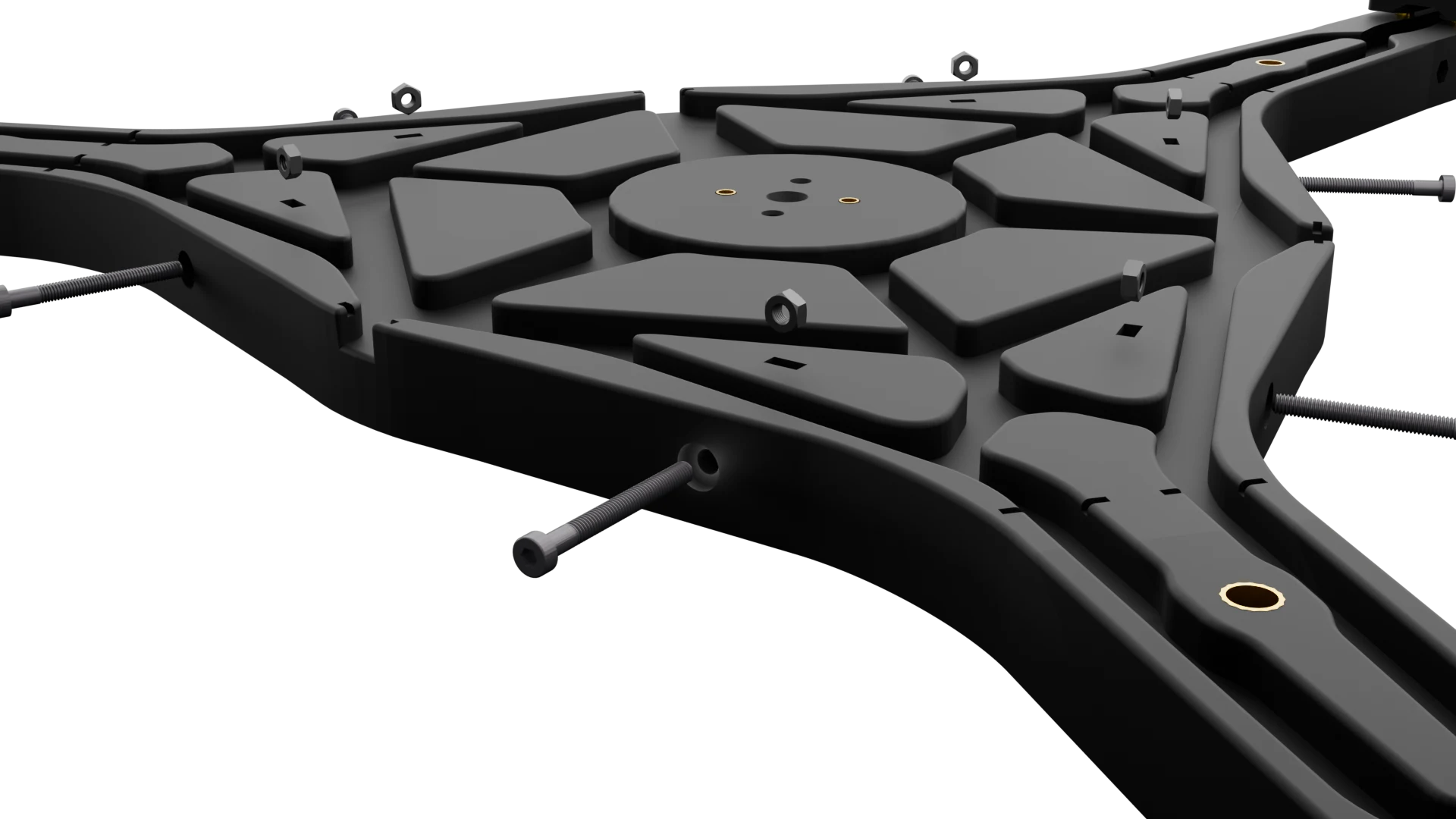 Verbindungsteile am Basisteil der Grundplatte anbringen – zum Vergrößern klicken